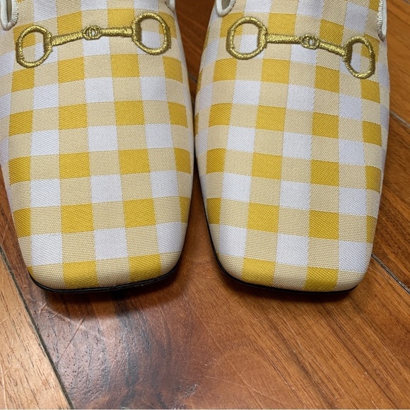 Suzanna Rae Vichy Mule Yellow Gingham Vamp Shoes 42 12 - Picture 7 of 12